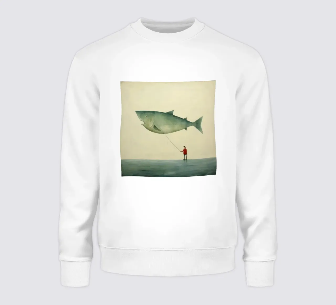 Halibut minimo 2 felpa da Minimal Animal Art