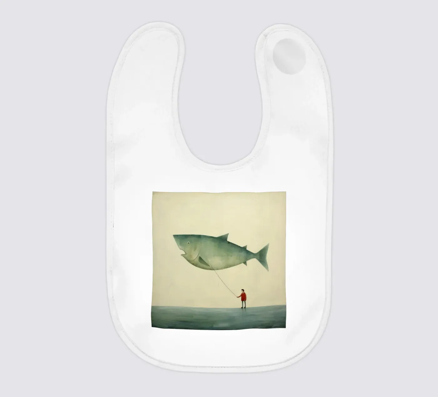 Halibut minimo bavaglino da Minimal Animal Art