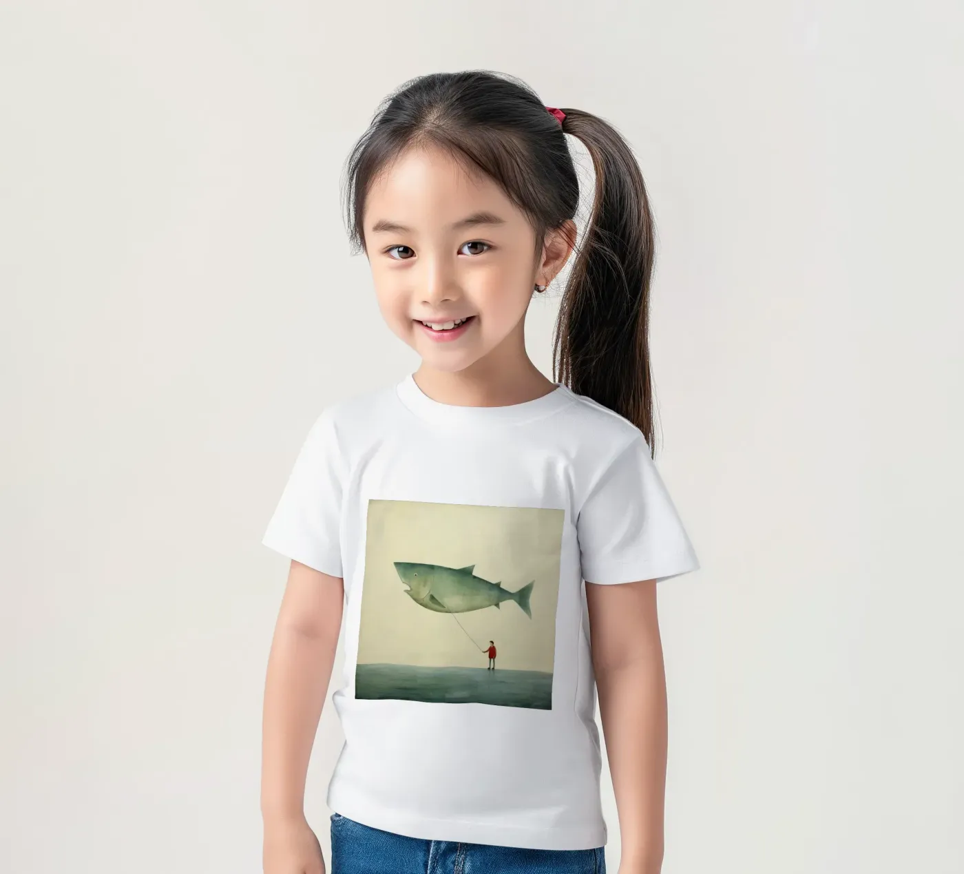 Halibut minimo t-shirt bambini da Minimal Animal Art