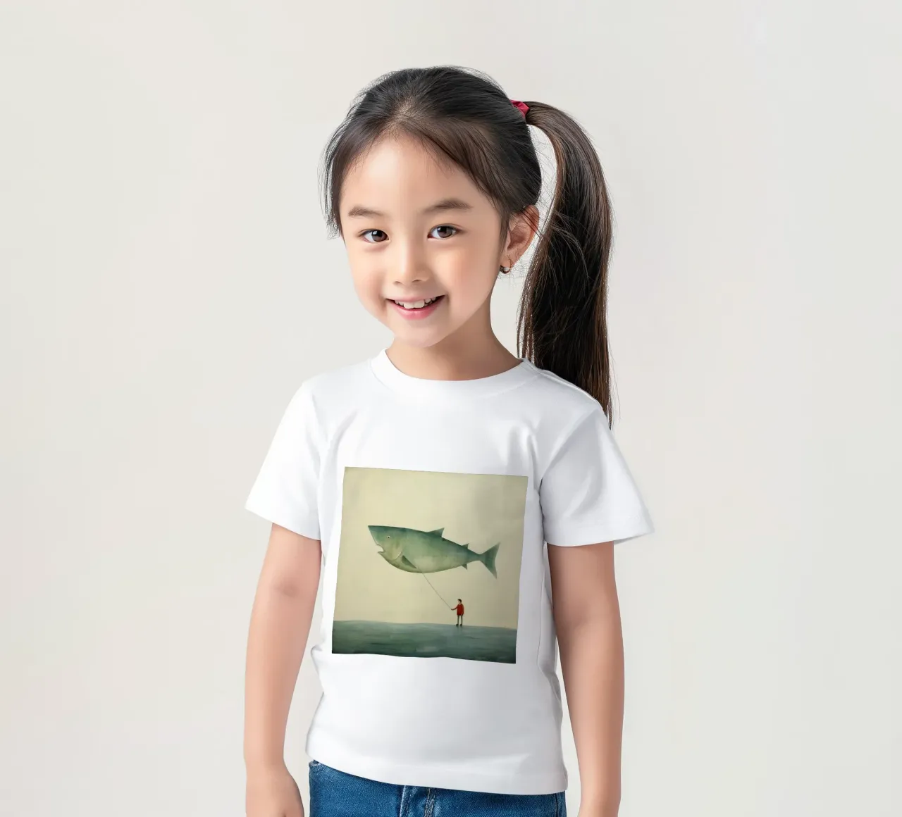 Minimum Halibut t-shirt bambini da Minimal Animal Art