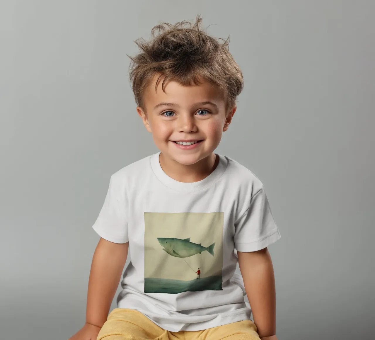 Minimum Halibut t-shirt bambini da Minimal Animal Art