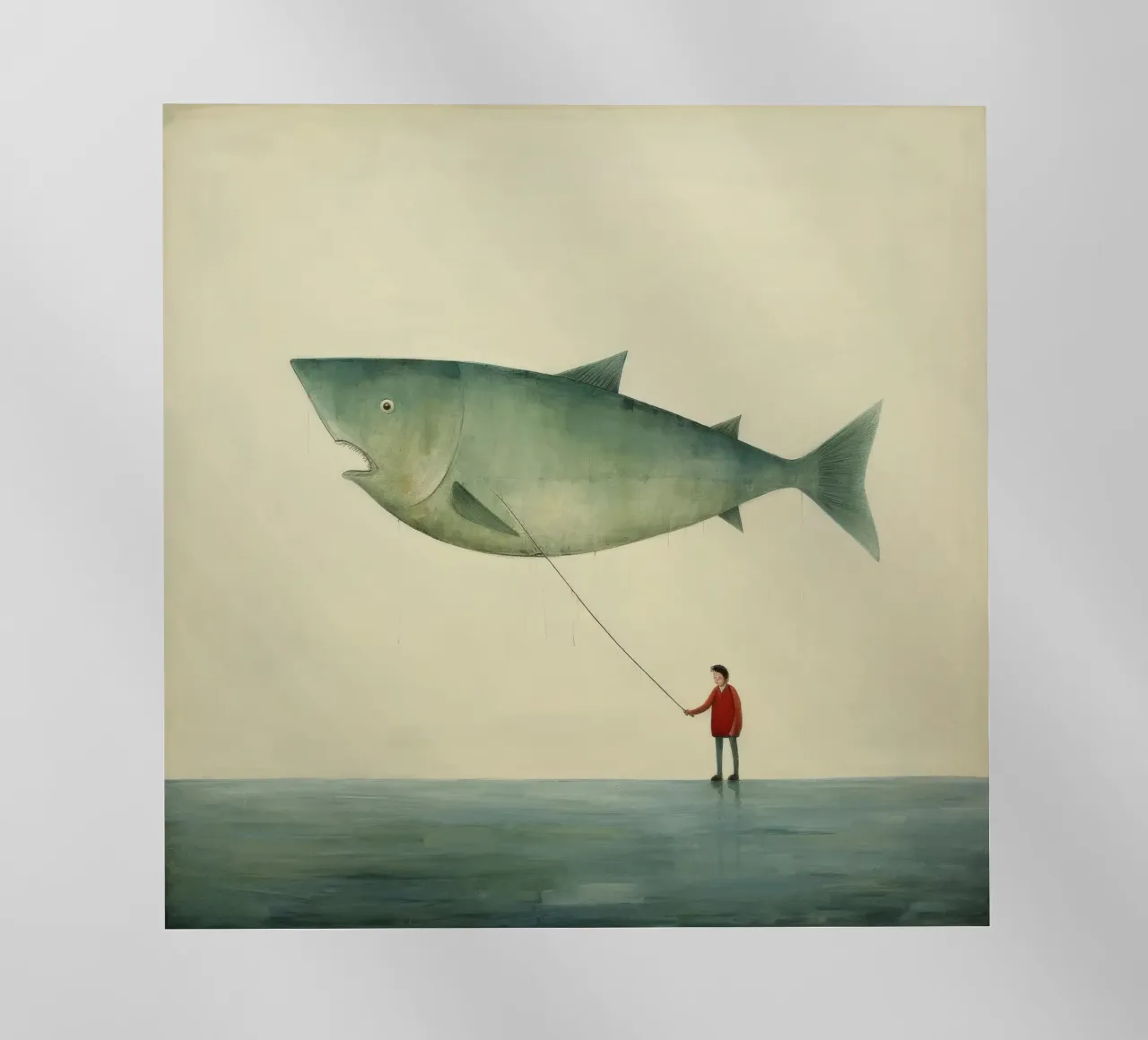 Minimum Halibut pellicola backlit da Minimal Animal Art