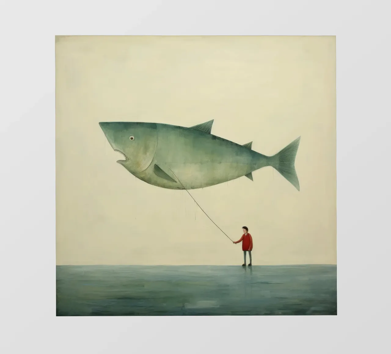 Halibut minimo 2 pellicola backlit da Minimal Animal Art