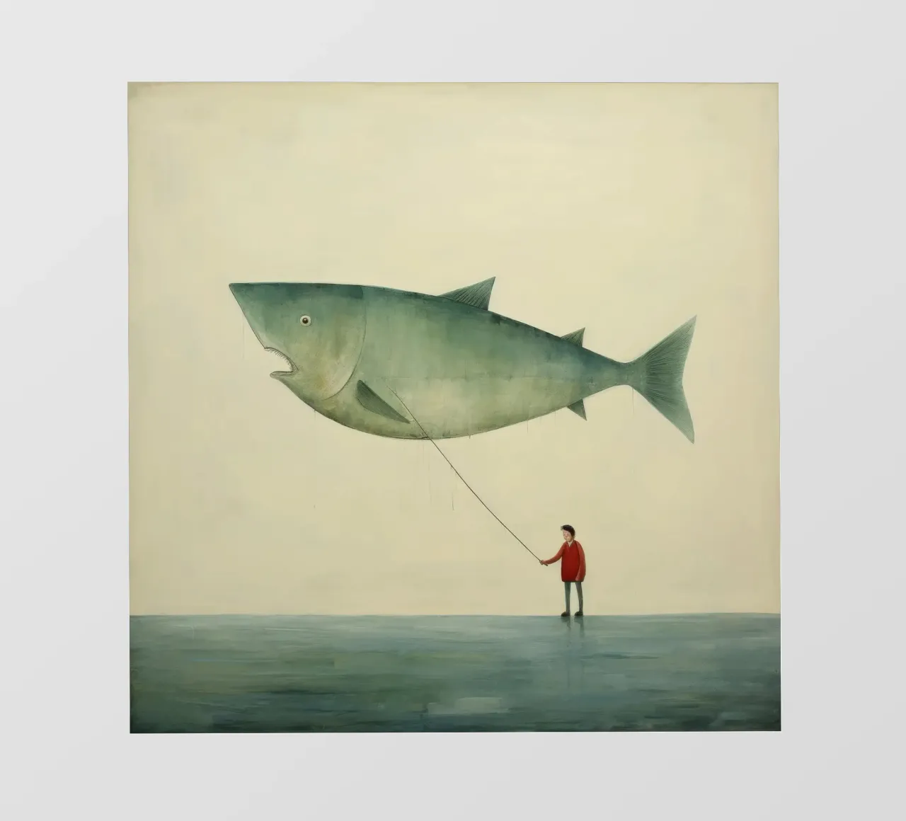 Minimum Halibut pellicola backlit da Minimal Animal Art