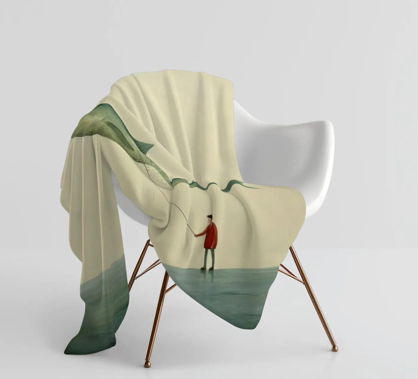 Halibut minimo coperta in pile da Minimal Animal Art