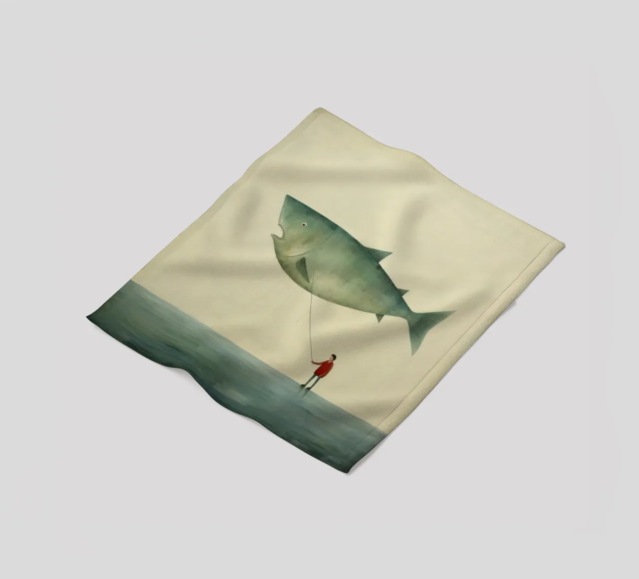 Halibut minimo 2 coperta in pile da Minimal Animal Art
