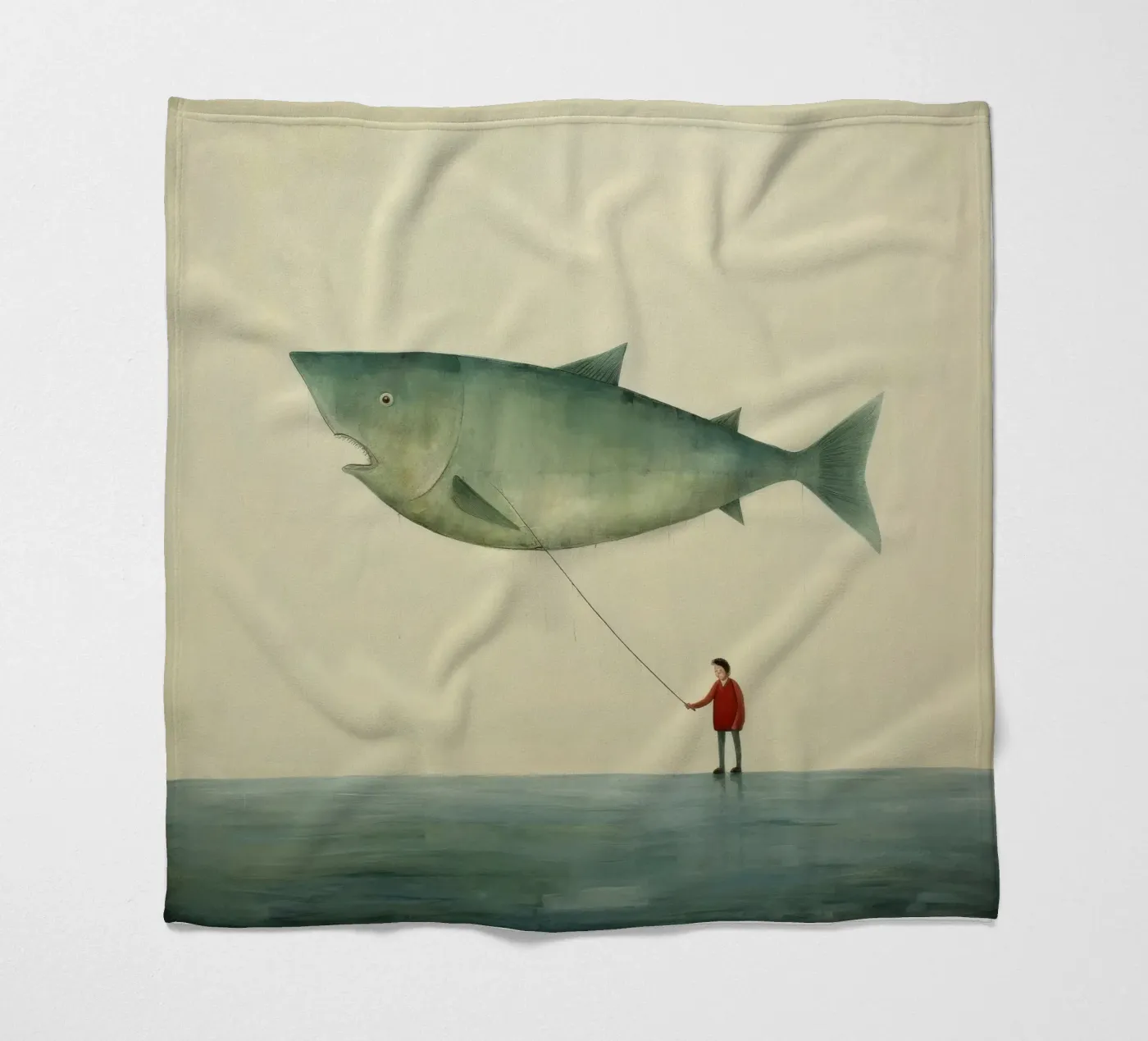 Halibut minimo coperta in pile da Minimal Animal Art