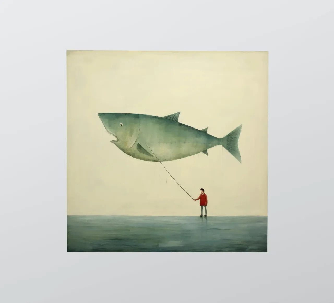 Minimum Halibut sticker by Minimal Animal Art