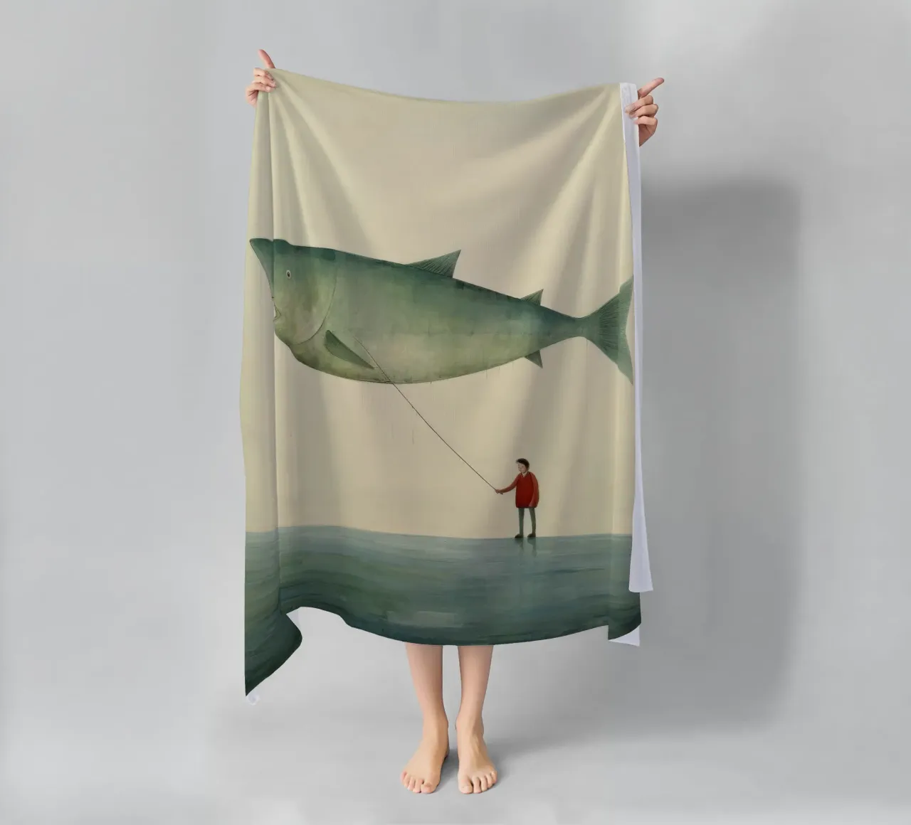 Halibut minimo 2 telo mare da Minimal Animal Art