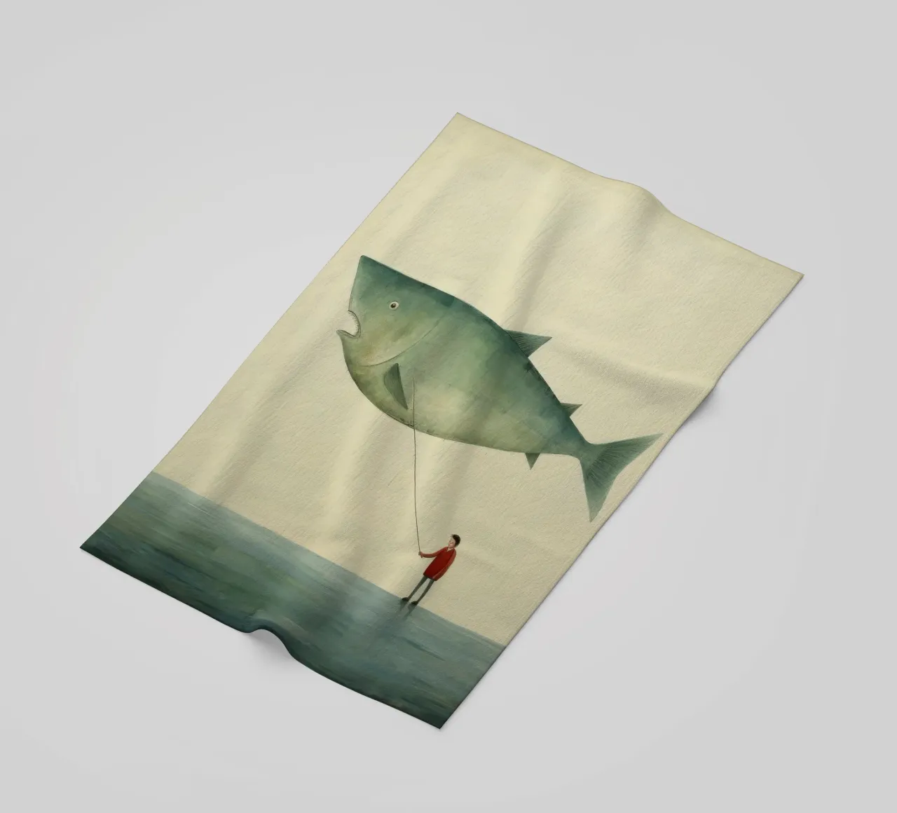 Halibut minimo 2 telo mare da Minimal Animal Art