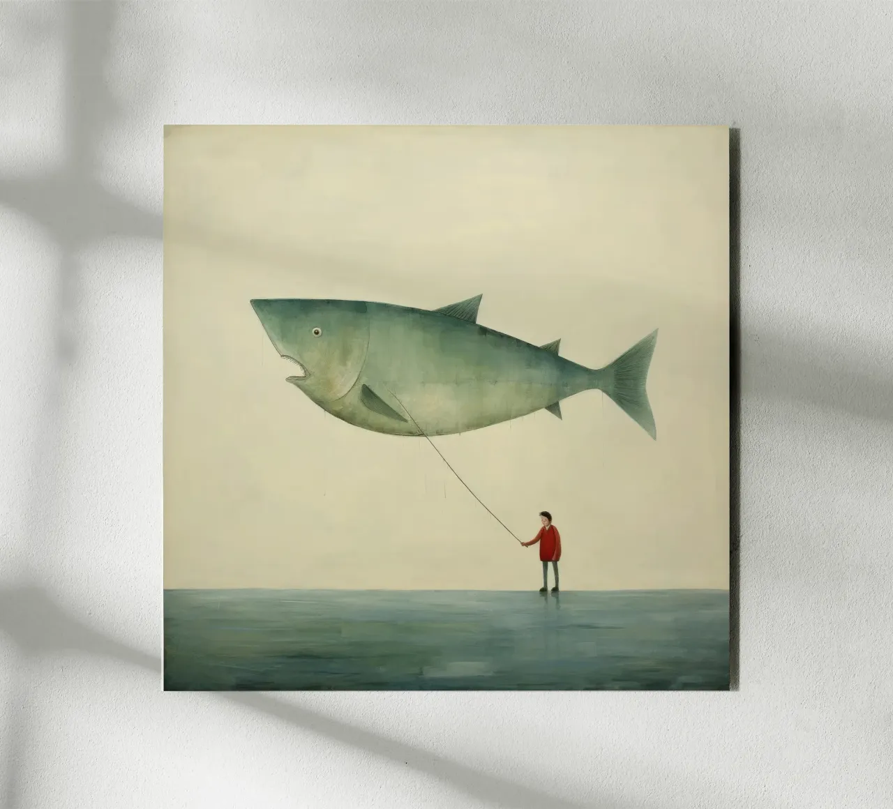 Halibut minimo 2 alluminio dibond da Minimal Animal Art