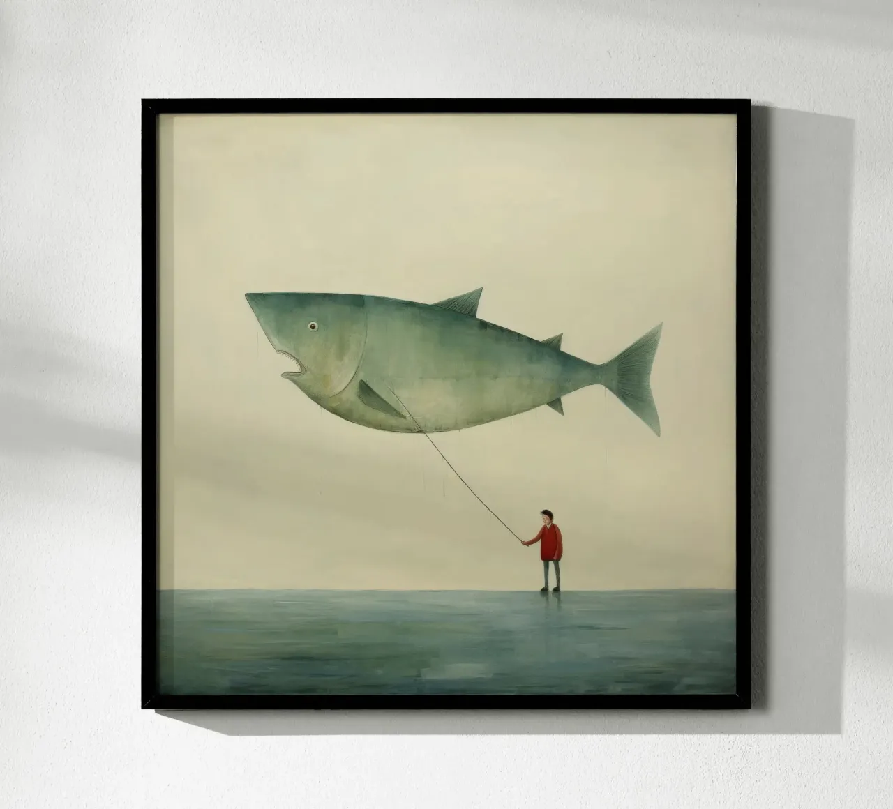 Halibut minimo 2 carta hahnemühle da Minimal Animal Art