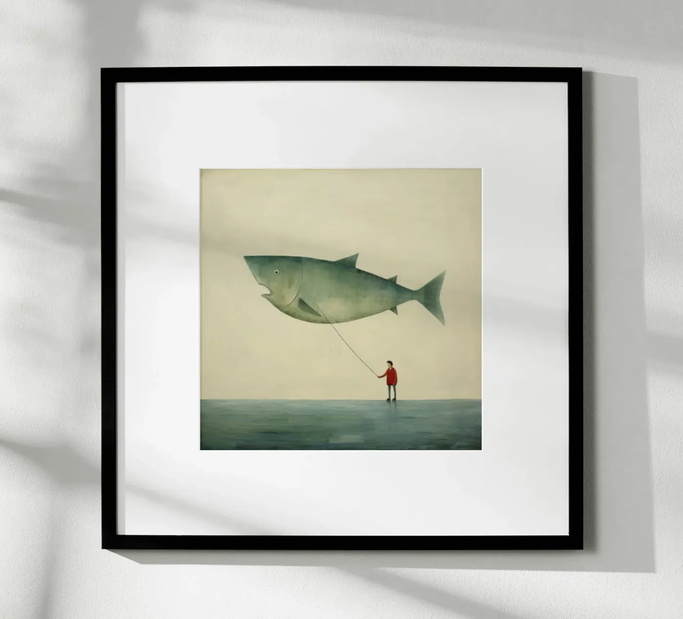 Minimum Halibut Poster von Minimal Animal Art