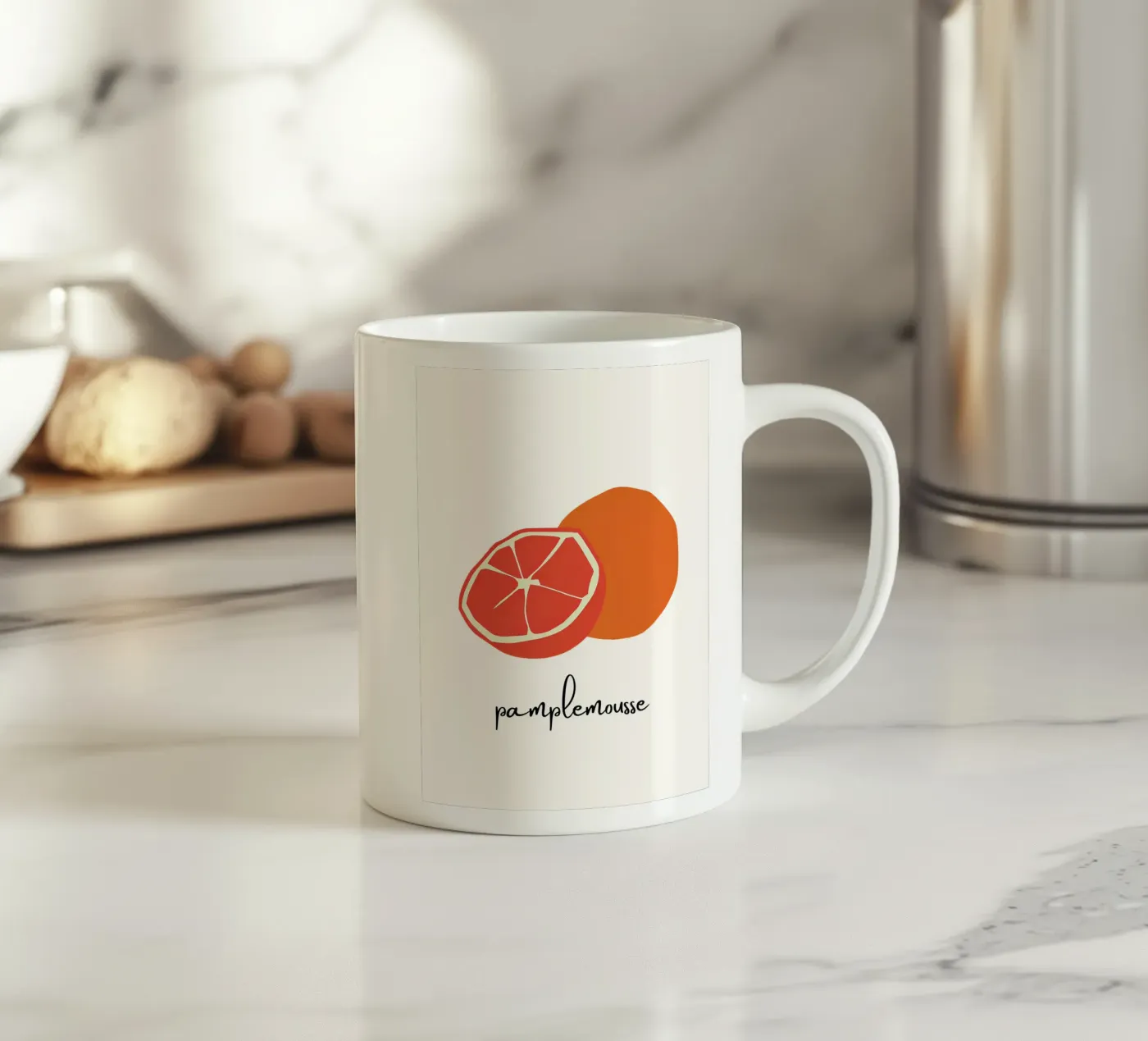 Pamplemousse ceramic mug by designsbysophia