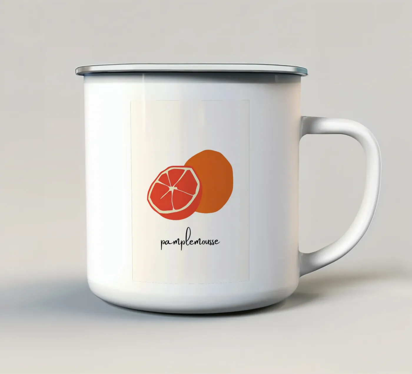 Pamplemousse enamel mug by designsbysophia