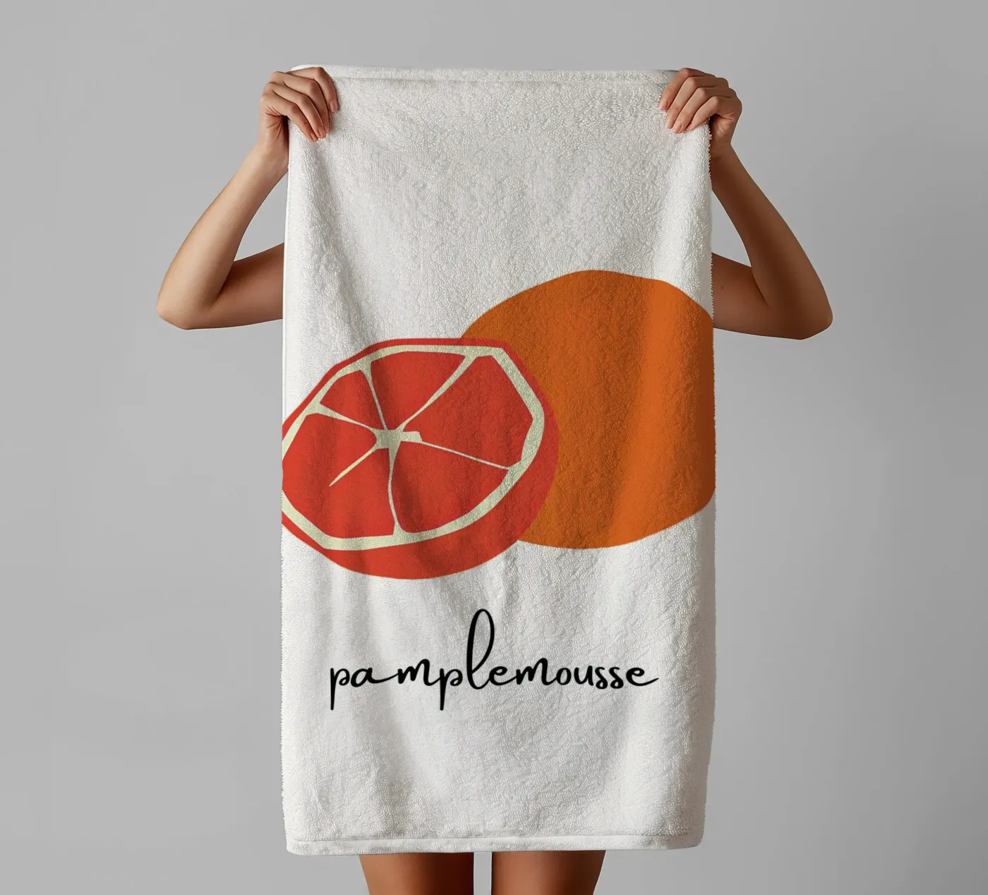 Pamplemousse badhanddoek van designsbysophia