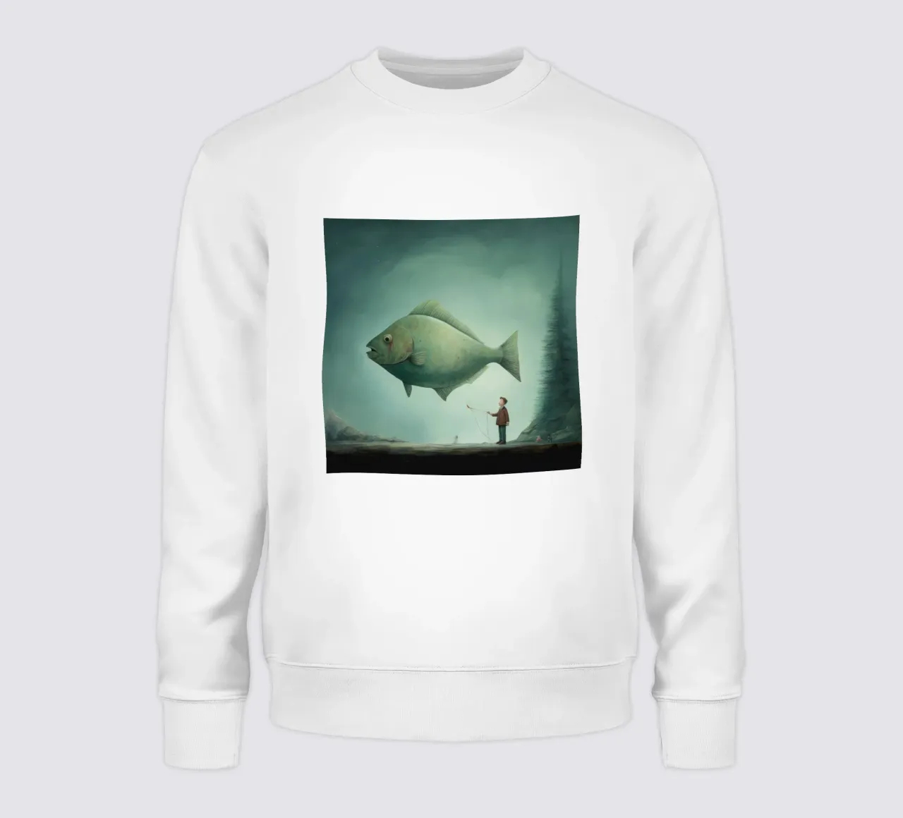 Halibut minimo 3 felpa da Minimal Animal Art