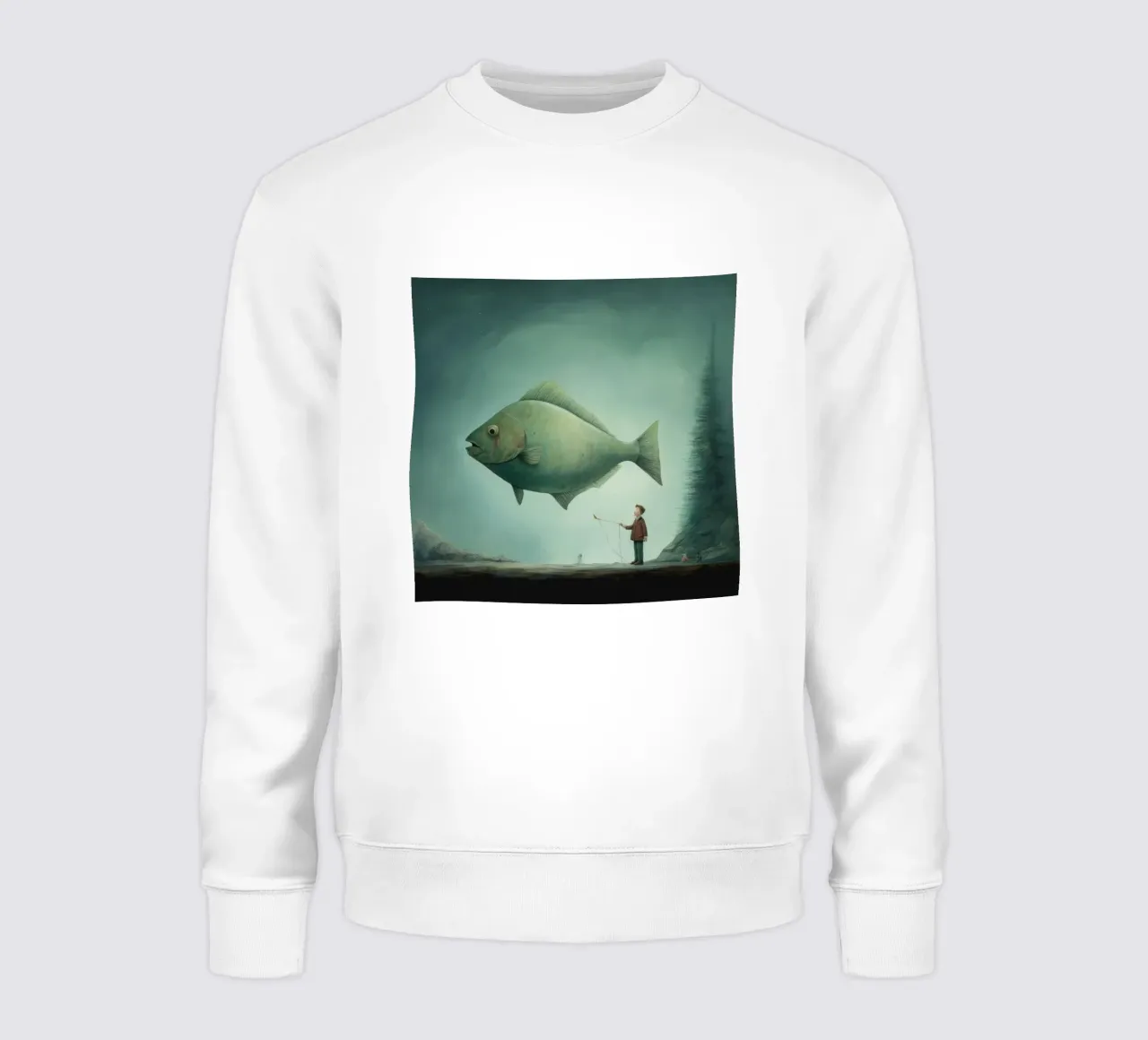Halibut minimo 3 felpa da Minimal Animal Art