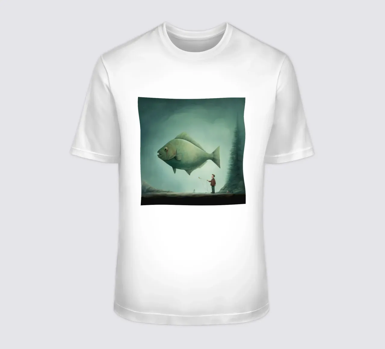 Halibut minimo 3 t-shirt da Minimal Animal Art