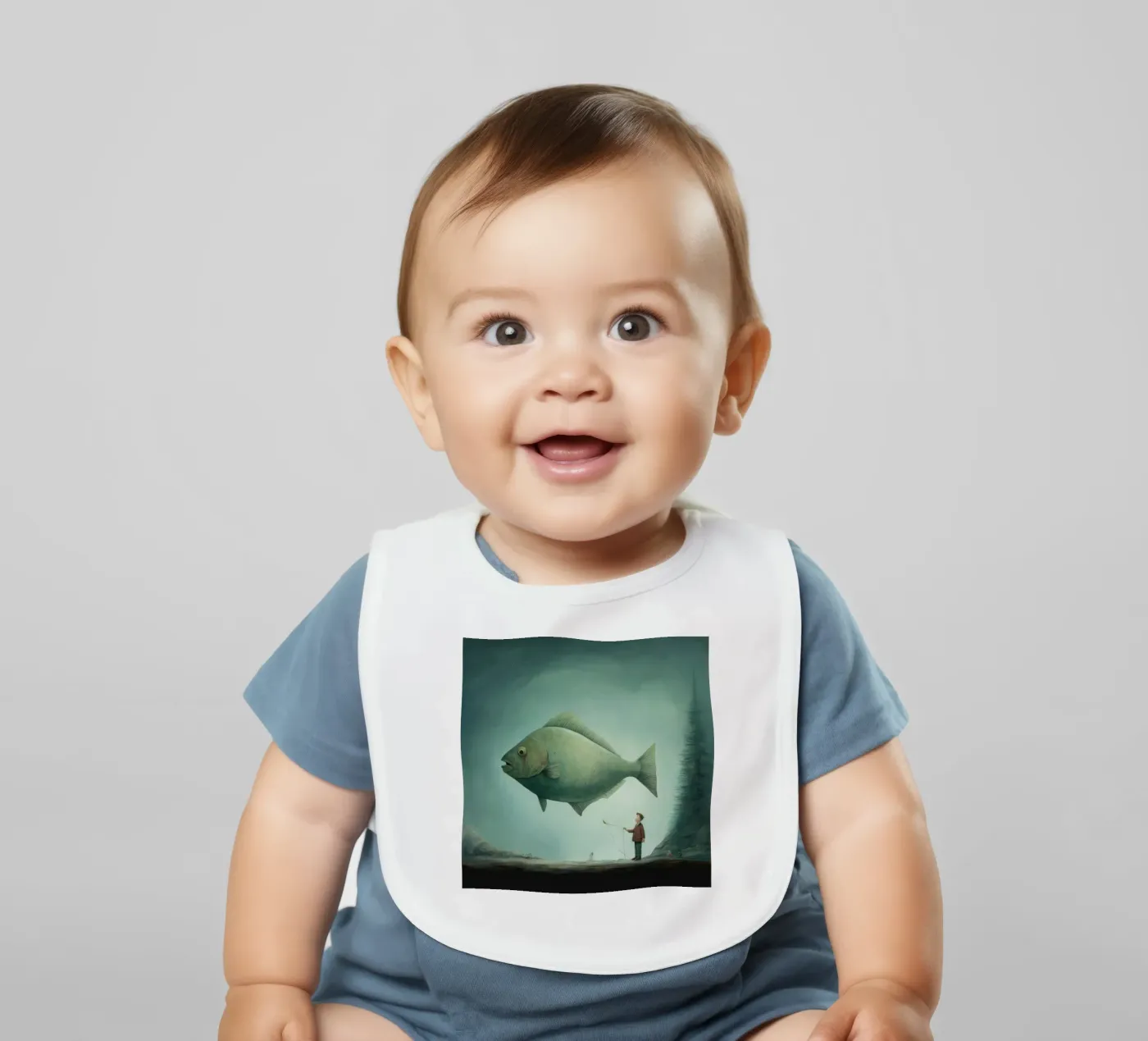 Halibut minimo bavaglino da Minimal Animal Art