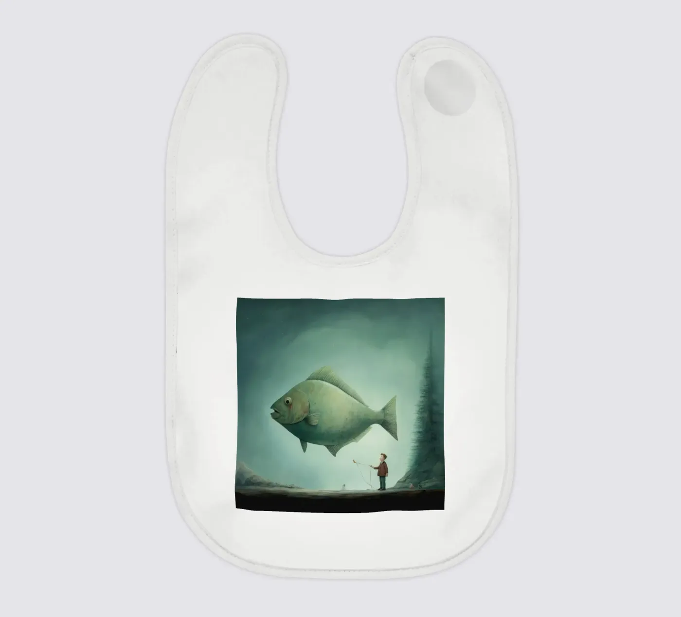 Halibut minimo bavaglino da Minimal Animal Art