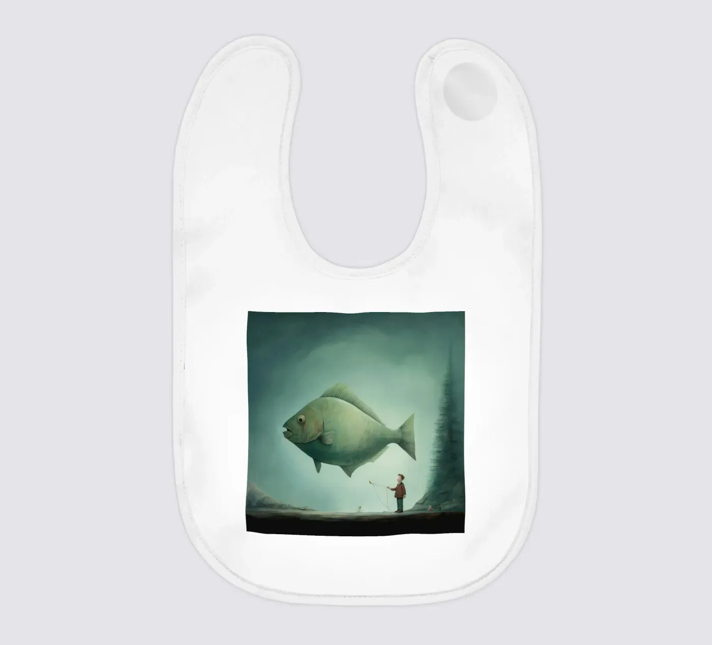 Halibut minimo bavaglino da Minimal Animal Art