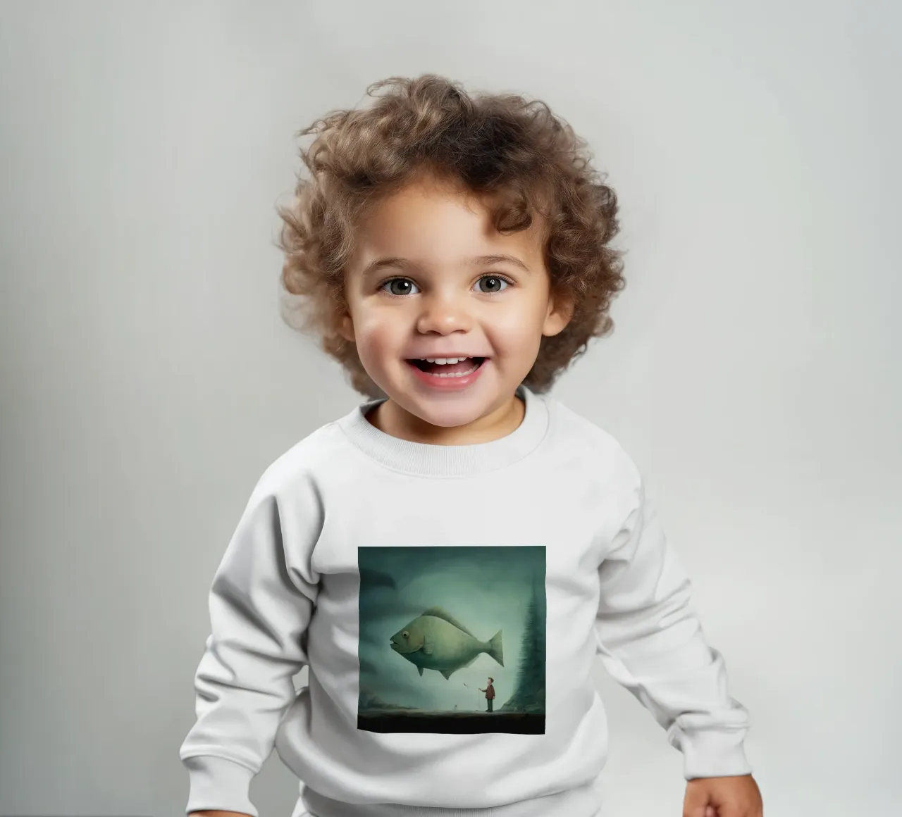 Halibut minimo 3 felpa neonato da Minimal Animal Art