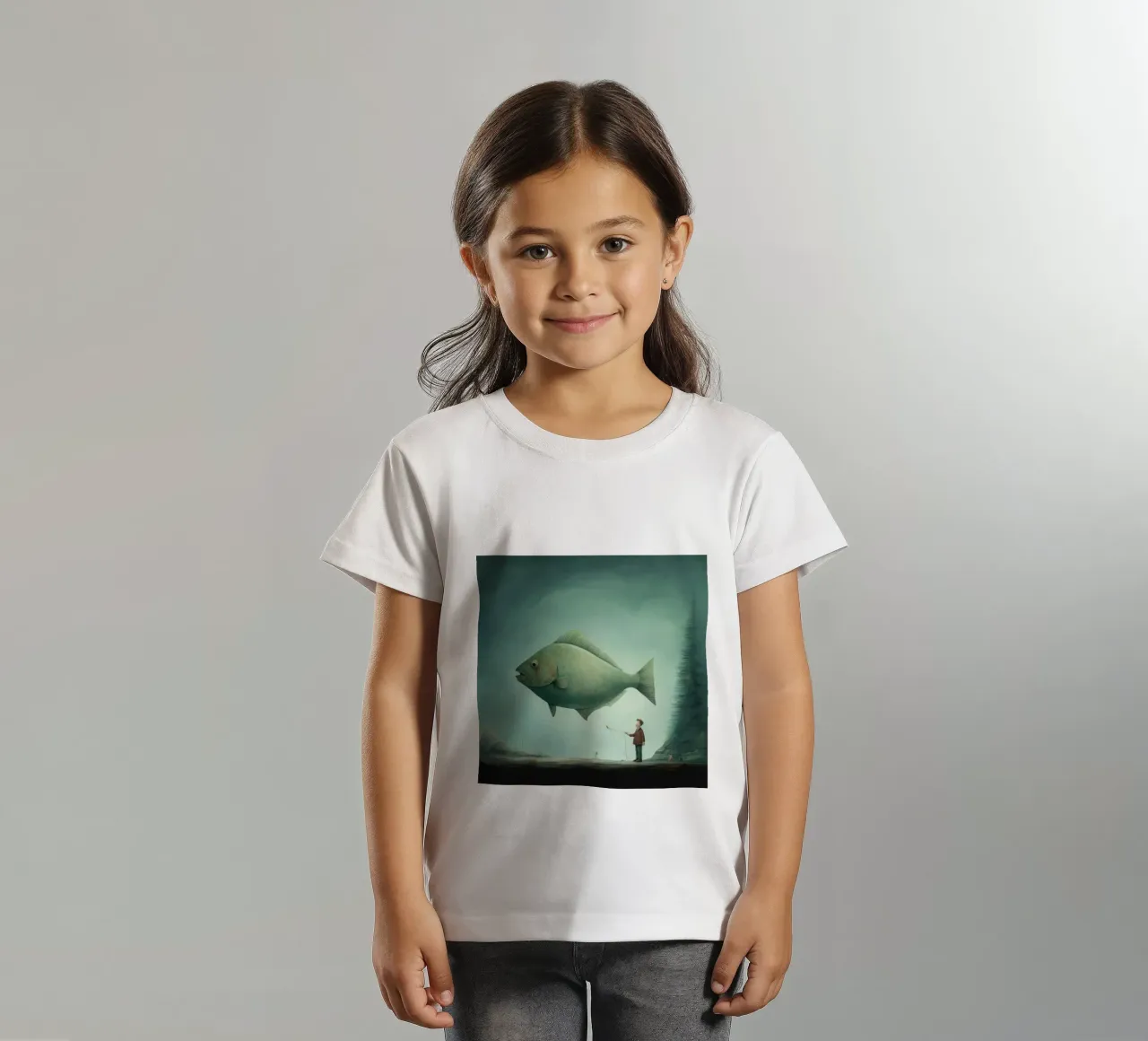 Halibut minimo t-shirt bambini da Minimal Animal Art