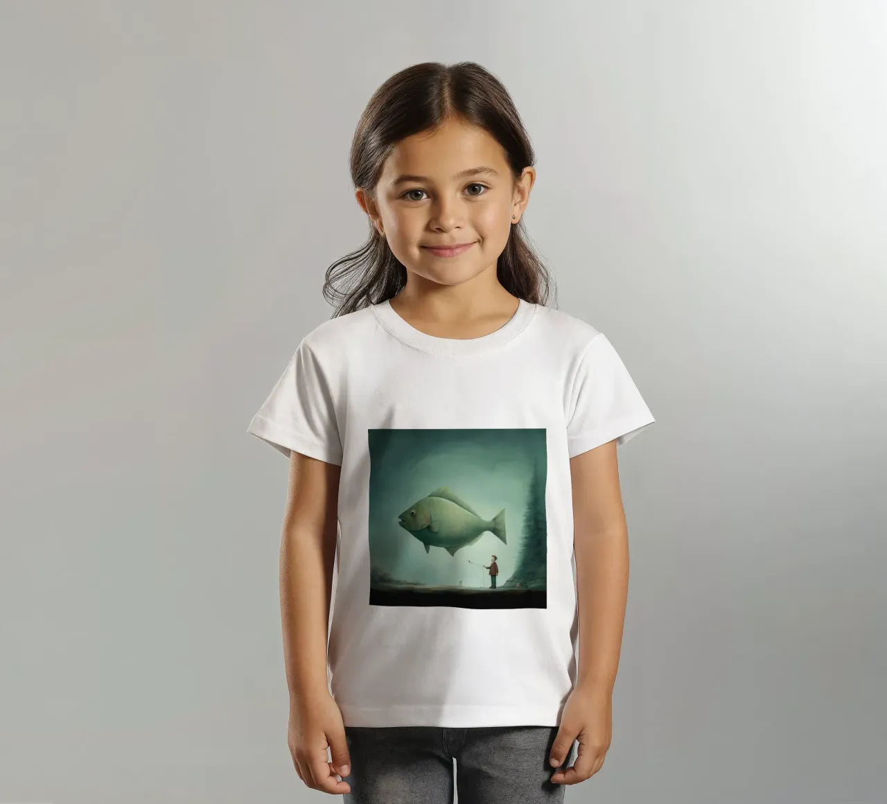 Halibut minimo t-shirt bambini da Minimal Animal Art
