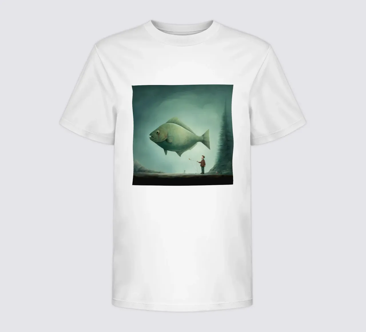 Halibut minimo t-shirt bambini da Minimal Animal Art