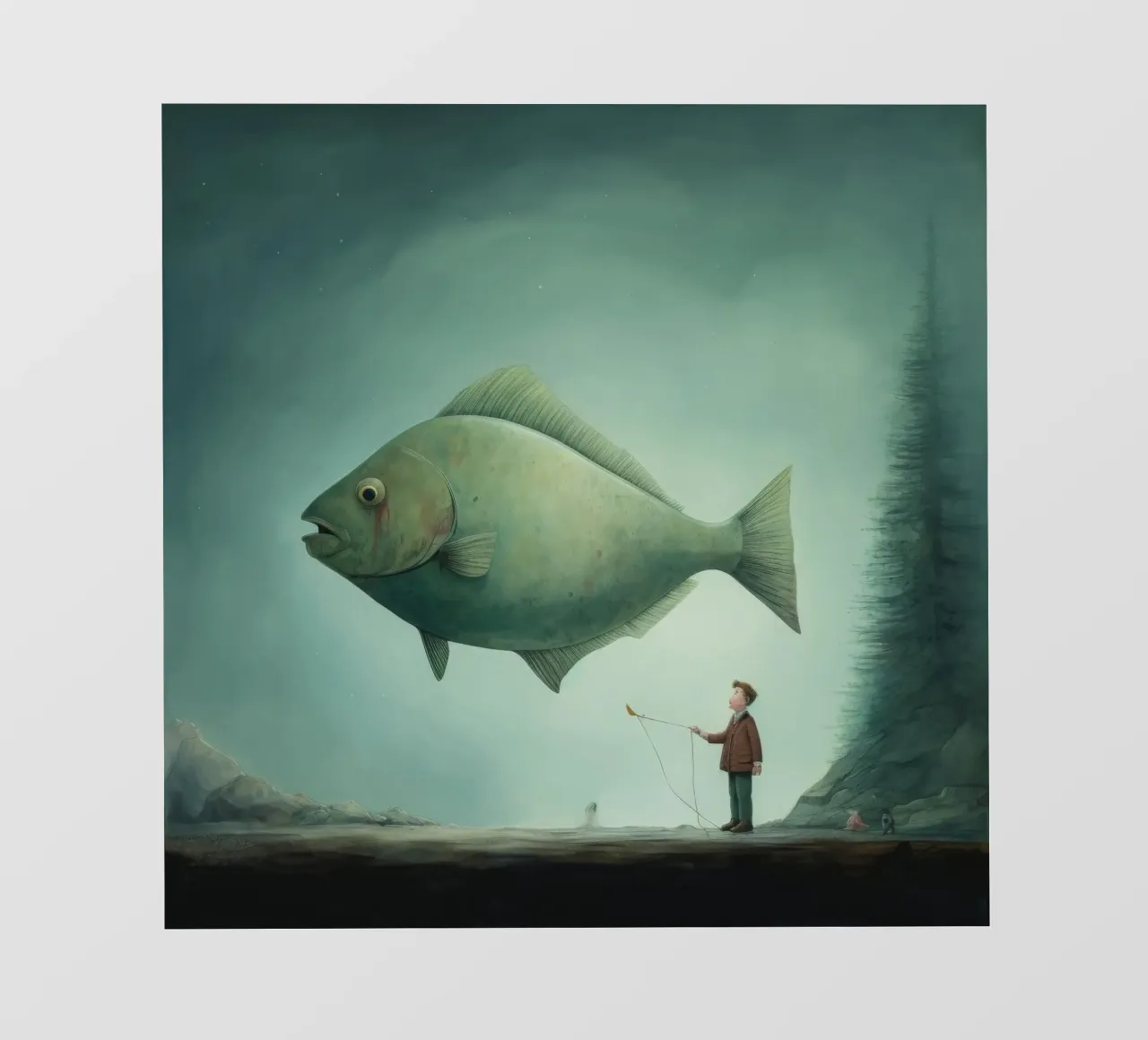 Halibut minimo 3 telo in pvc da Minimal Animal Art