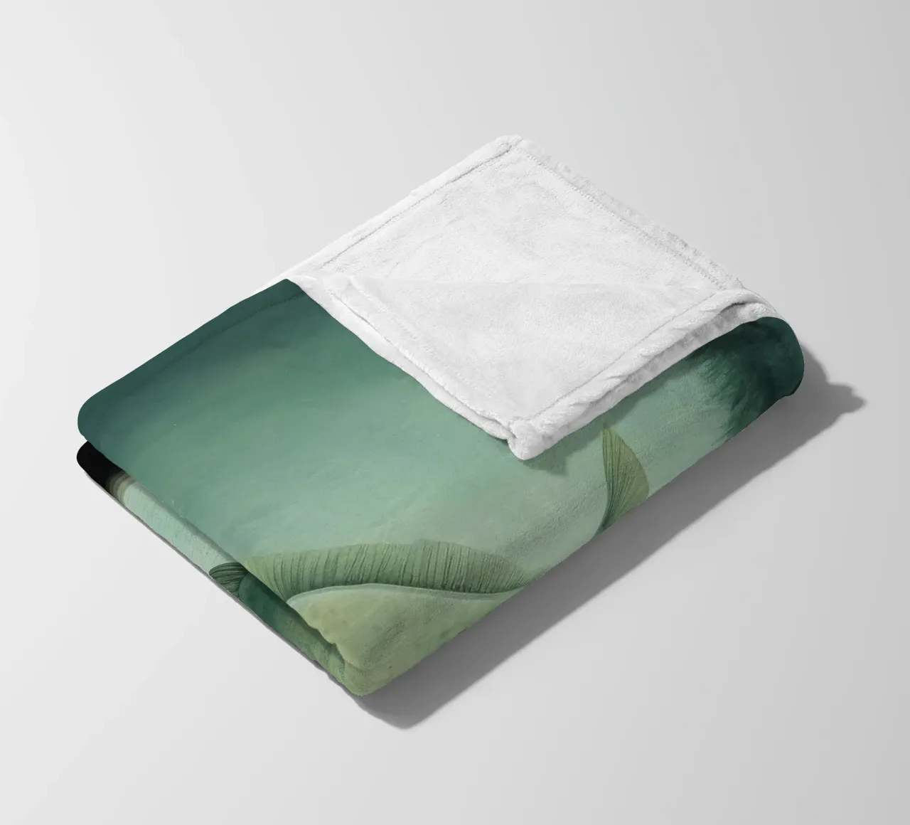 Minimum Halibut Fleecedecke von Minimal Animal Art