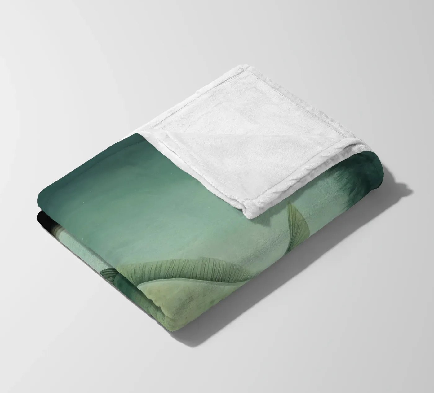 Minimum Halibut Fleecedecke von Minimal Animal Art