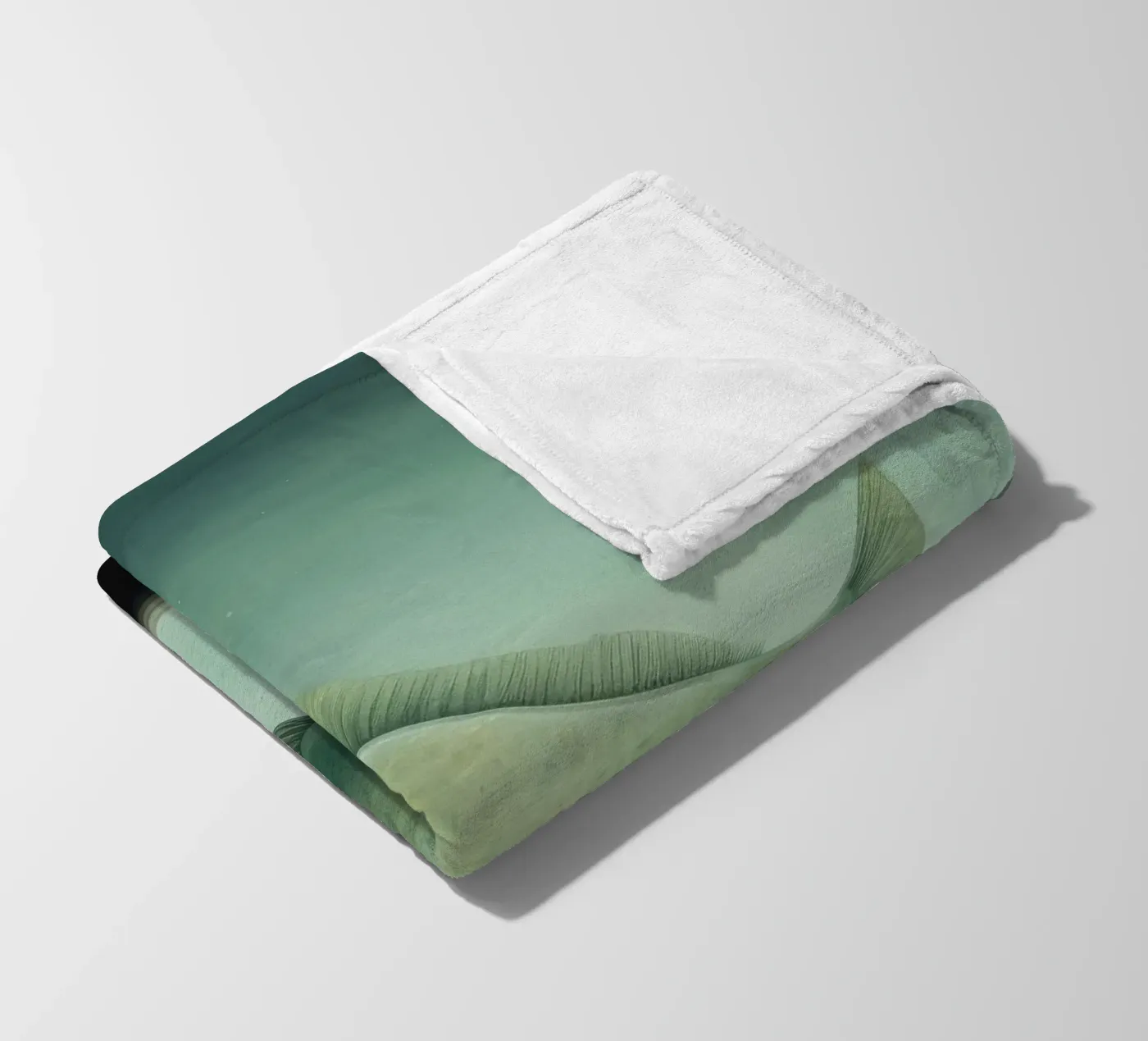 Minimum Halibut Fleecedecke von Minimal Animal Art