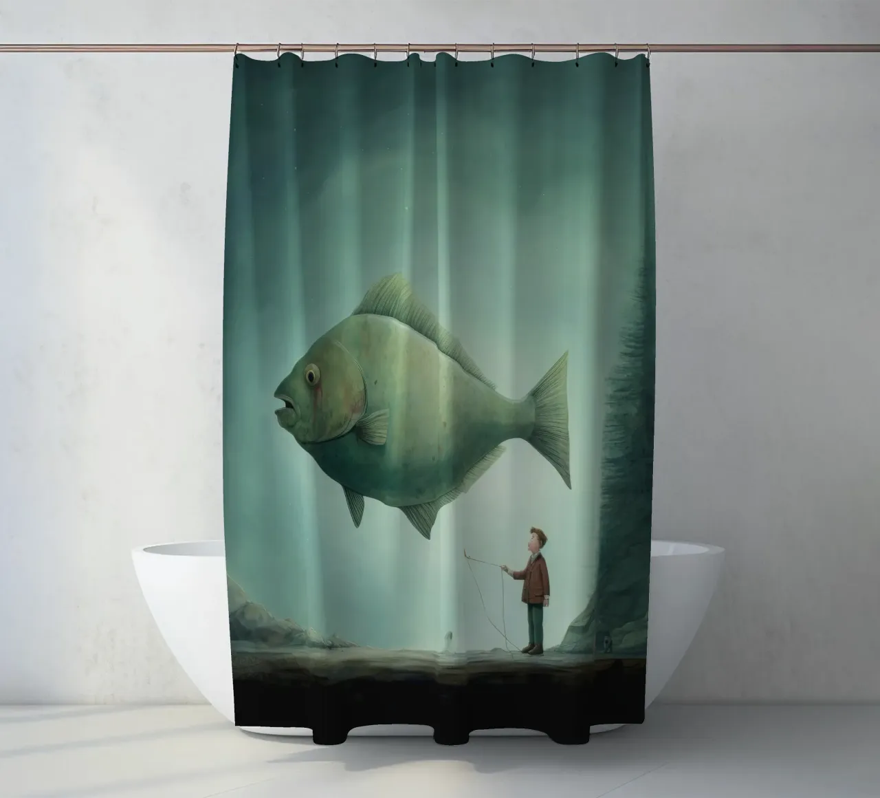 Halibut minimo 3 tenda da doccia da Minimal Animal Art