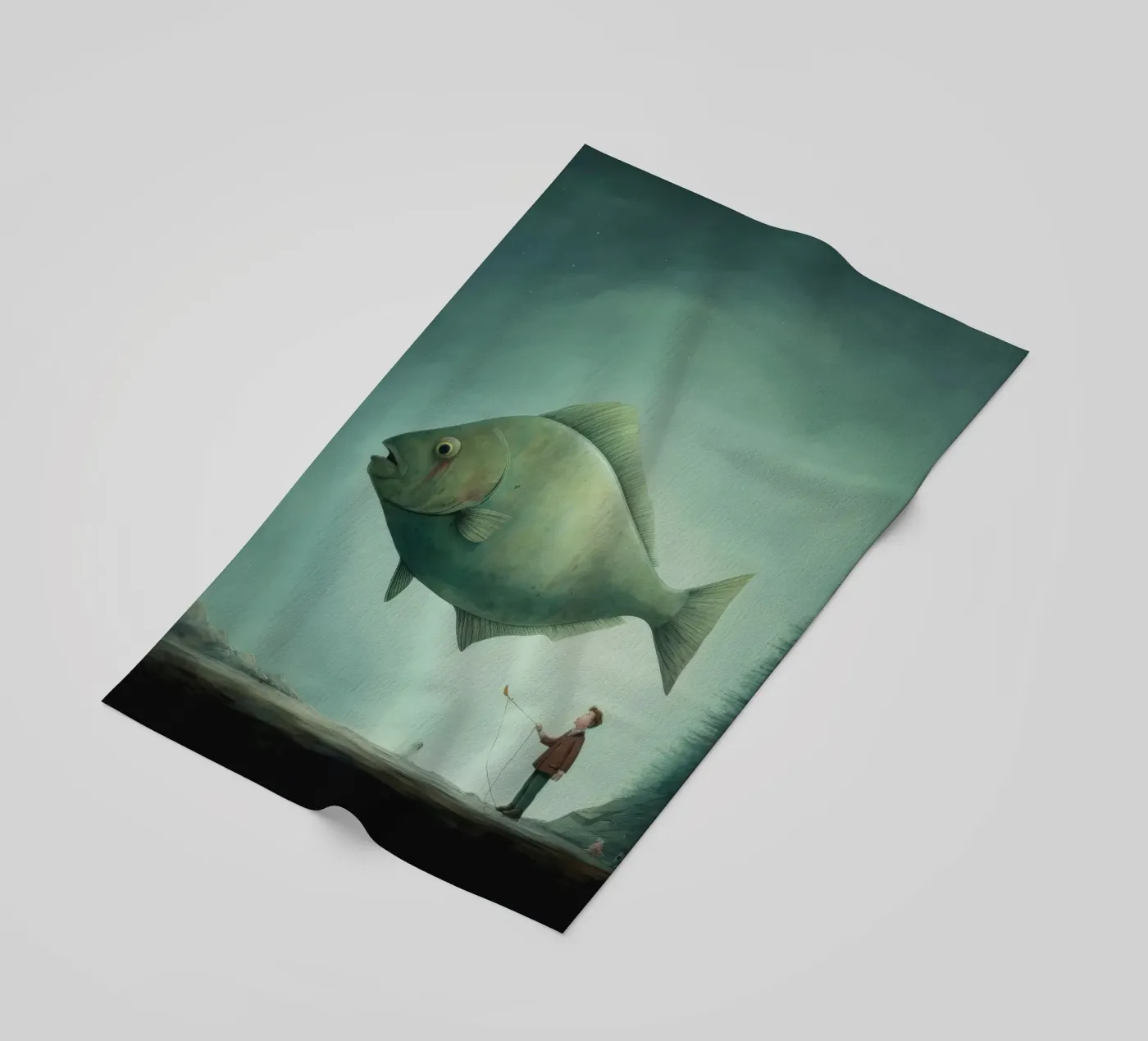 Halibut minimo telo mare da Minimal Animal Art