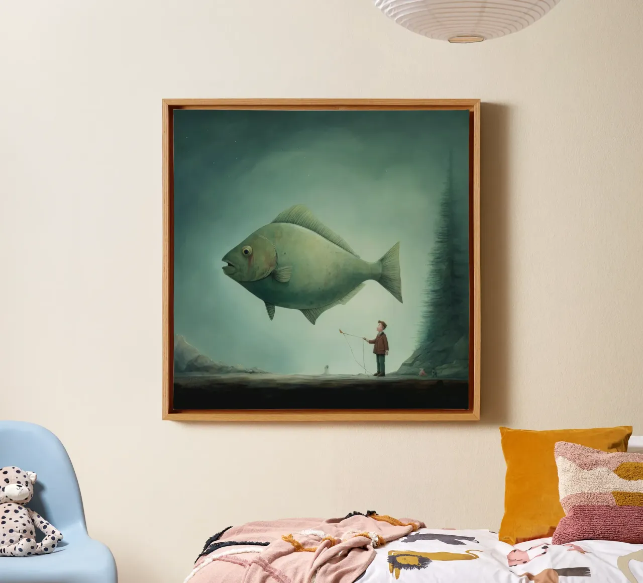 Minimum Halibut tela da Minimal Animal Art