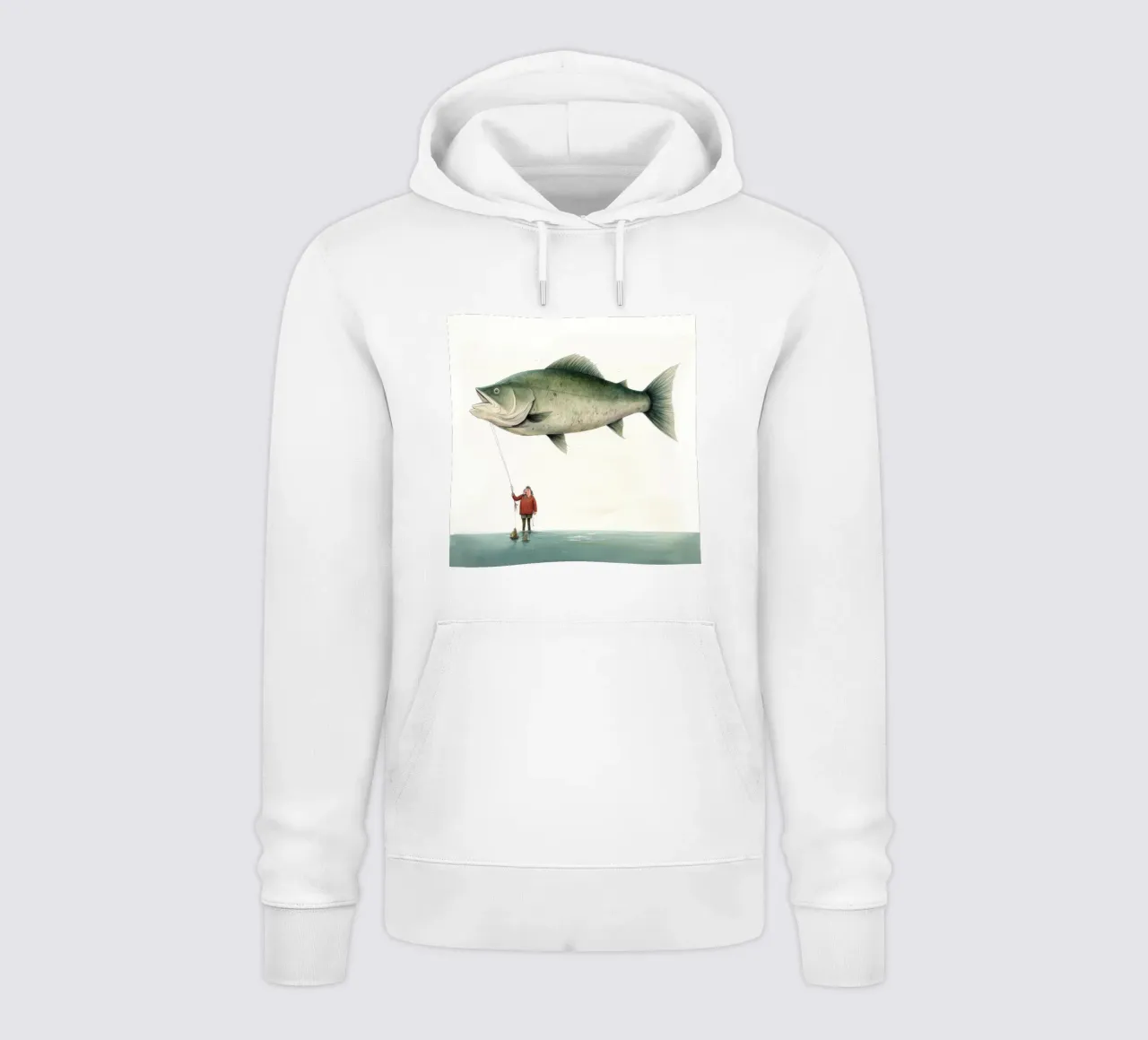 Halibut minimo 4 felpa con cappuccio da Minimal Animal Art