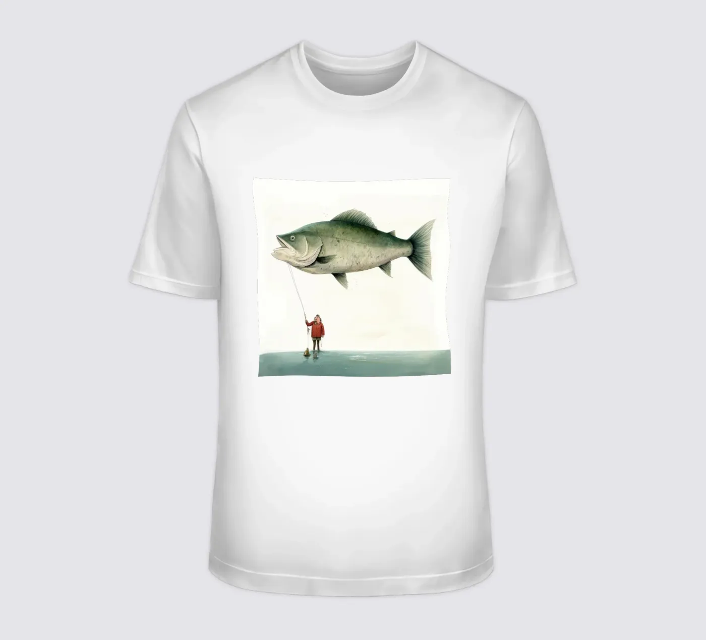 Halibut minimo t-shirt da Minimal Animal Art