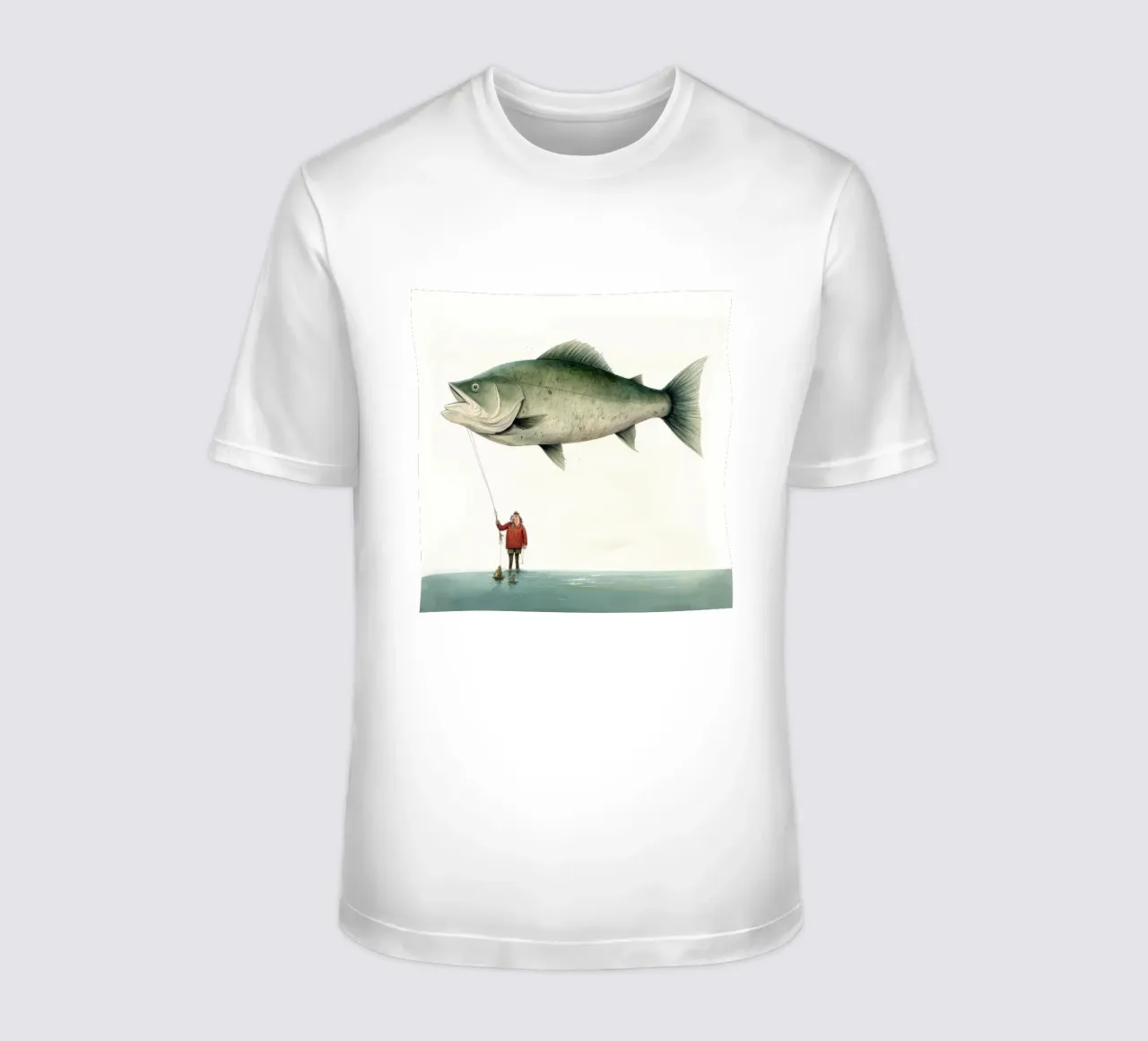 Halibut minimo 4 t-shirt da Minimal Animal Art