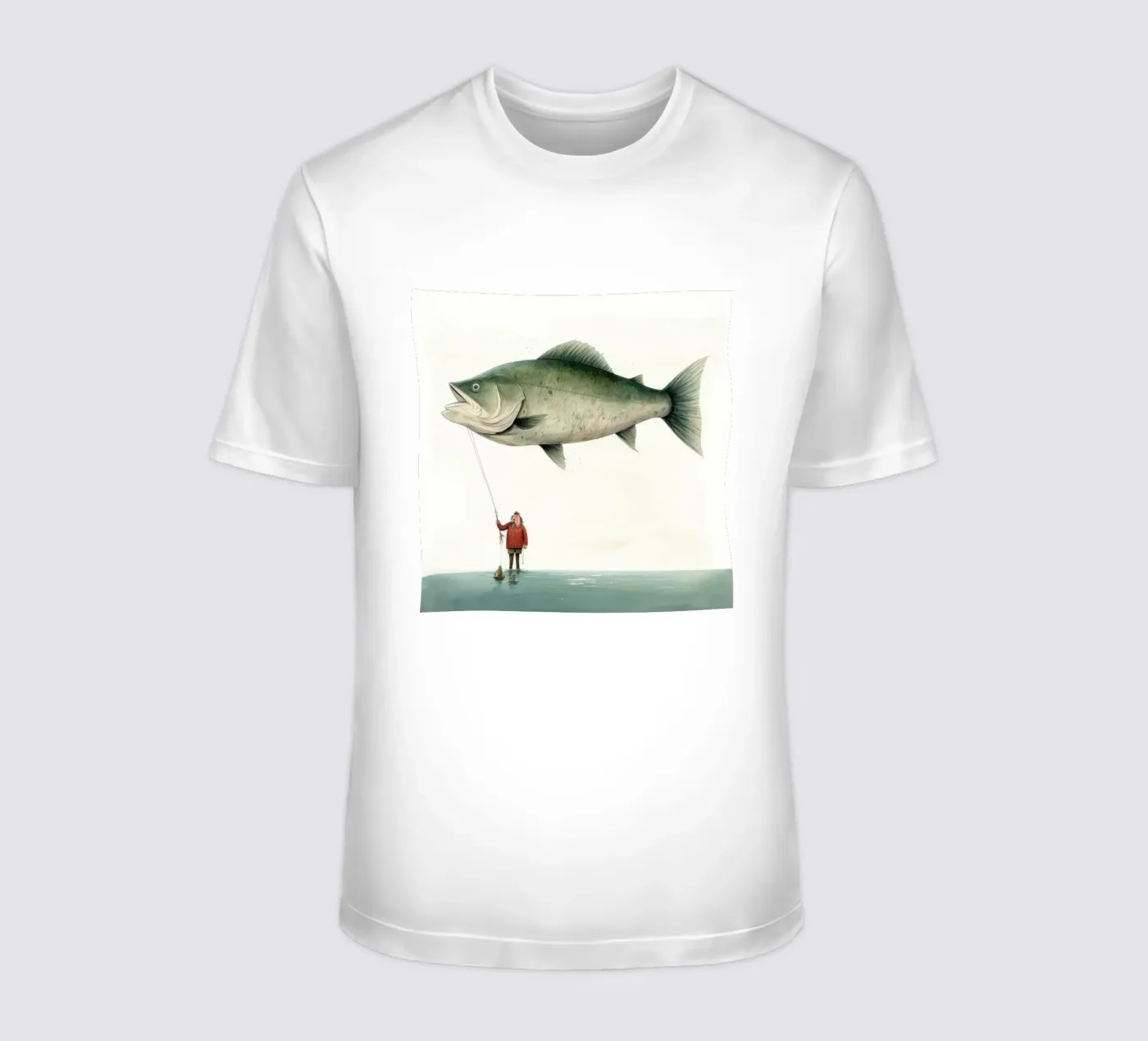 Halibut minimo t-shirt da Minimal Animal Art