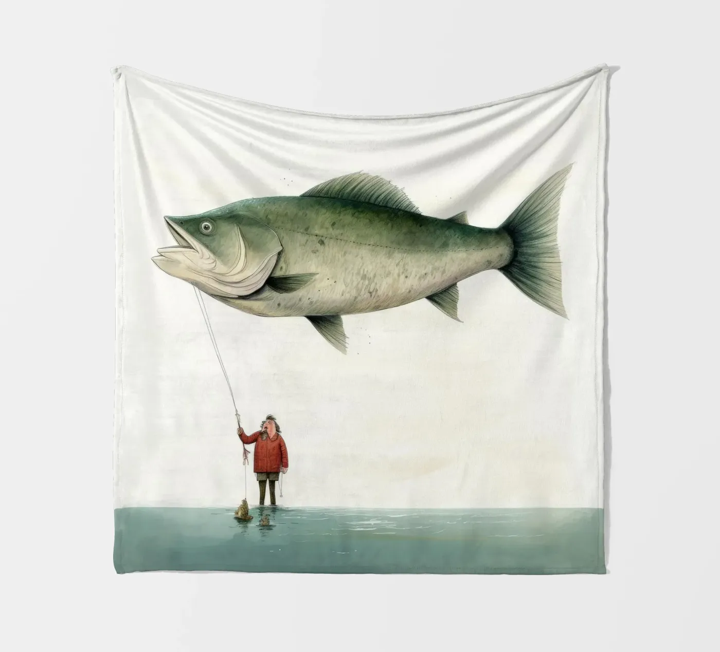 Halibut minimo coperta in pile da Minimal Animal Art