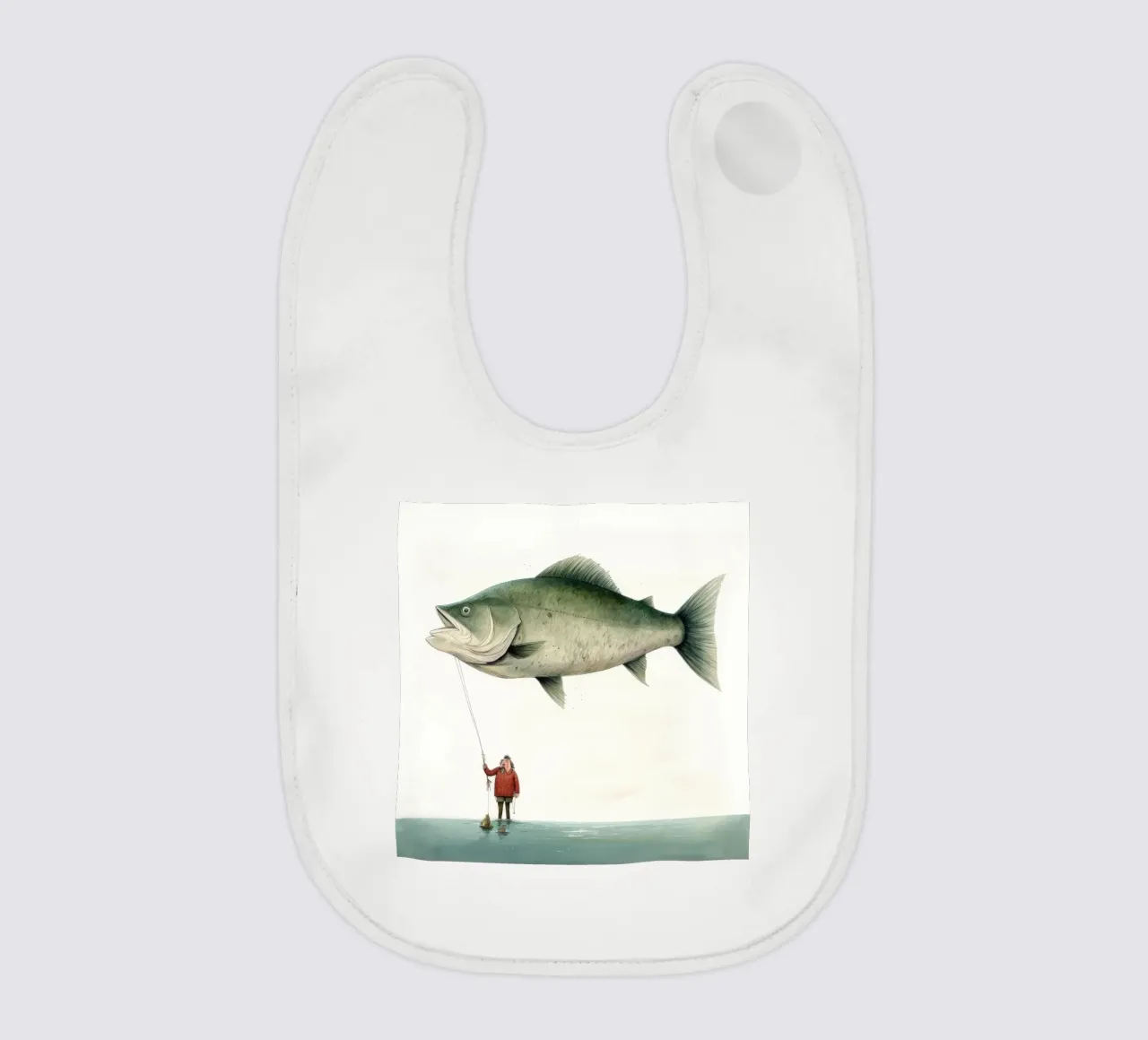 Halibut minimo bavaglino da Minimal Animal Art