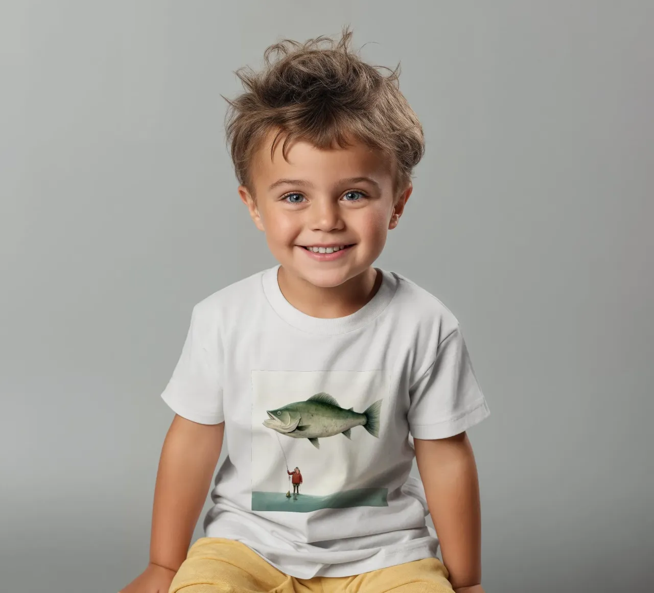 Halibut minimo t-shirt bambini da Minimal Animal Art