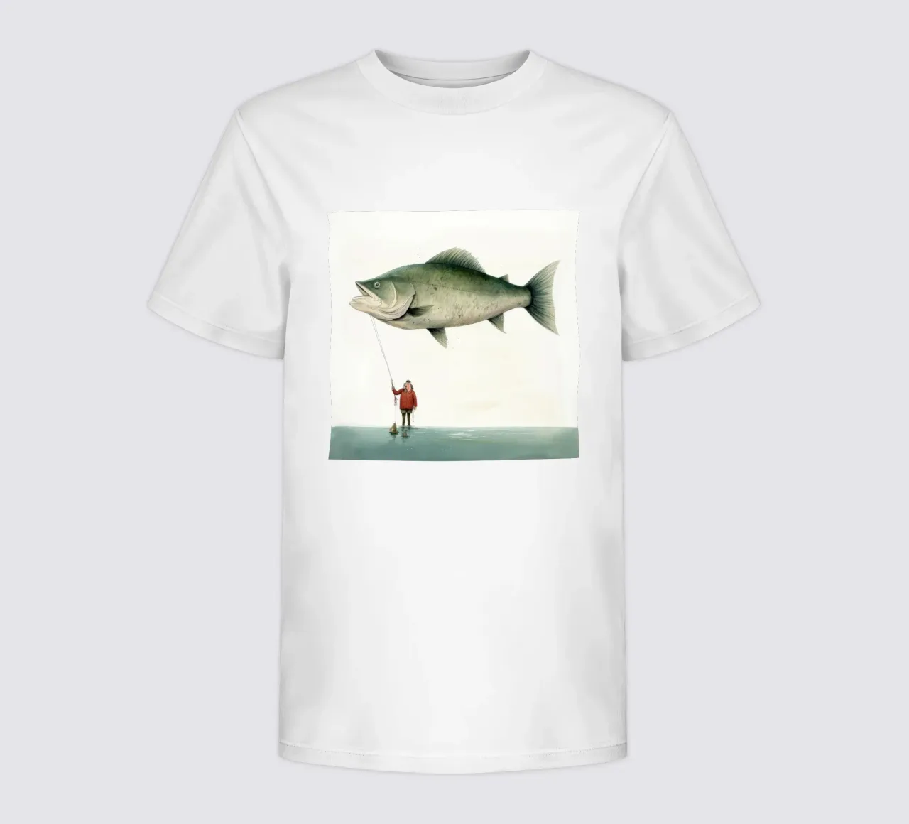 Halibut minimo t-shirt bambini da Minimal Animal Art