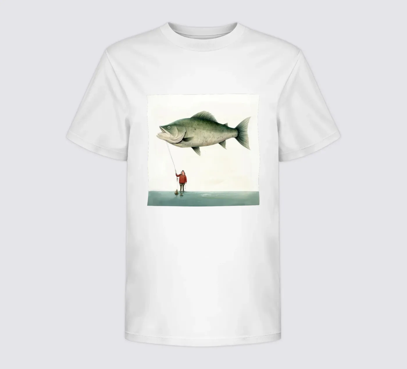 Minimaal Halibut kinder t-shirt van Minimal Animal Art