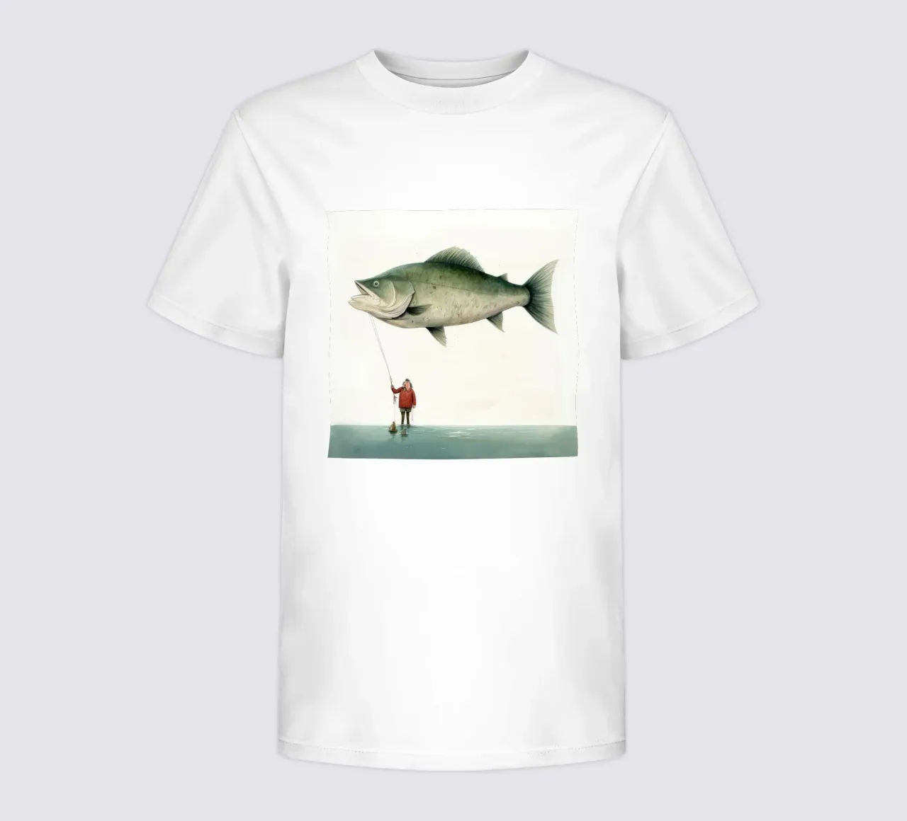 Halibut minimo t-shirt bambini da Minimal Animal Art
