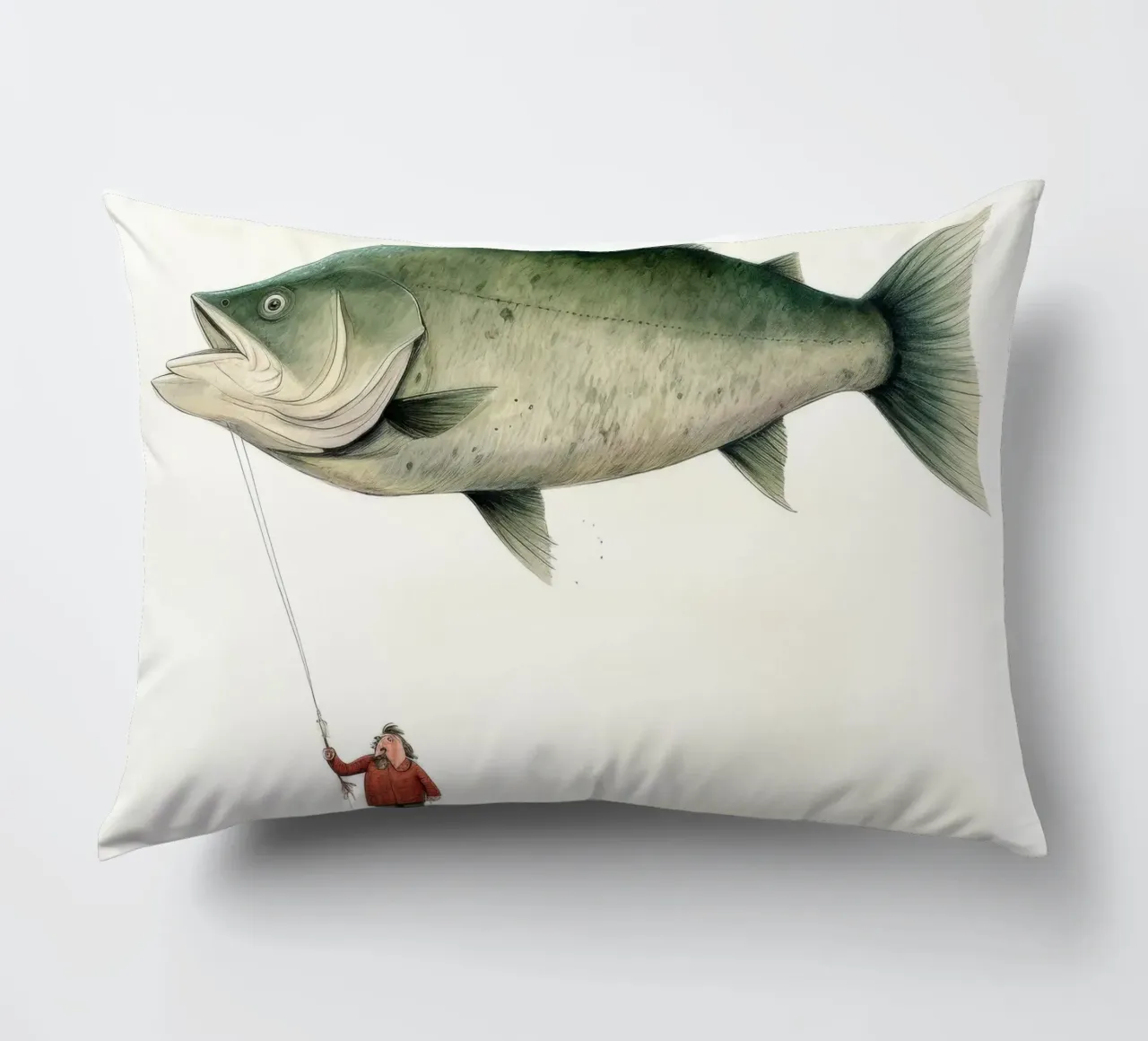 Halibut minimo 4 cuscino da Minimal Animal Art