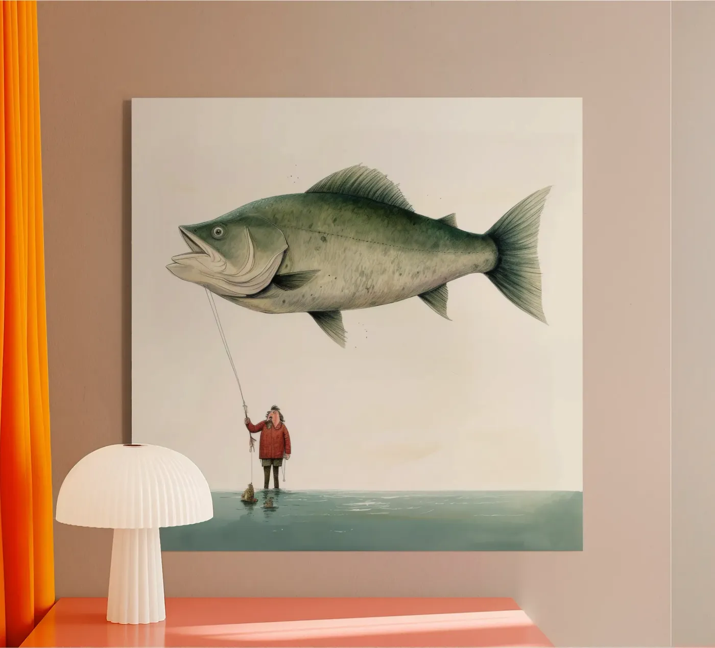 Halibut minimo plexiglass da Minimal Animal Art