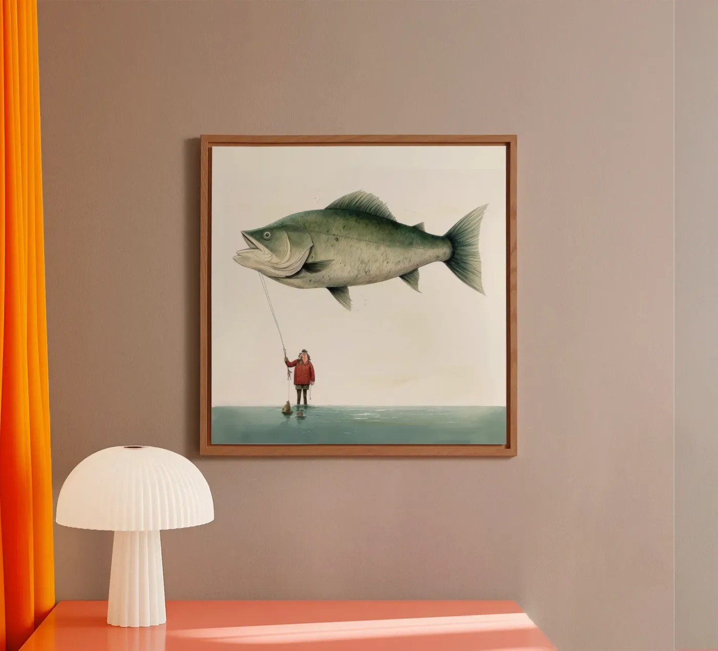 Halibut minimo pannello forex da Minimal Animal Art